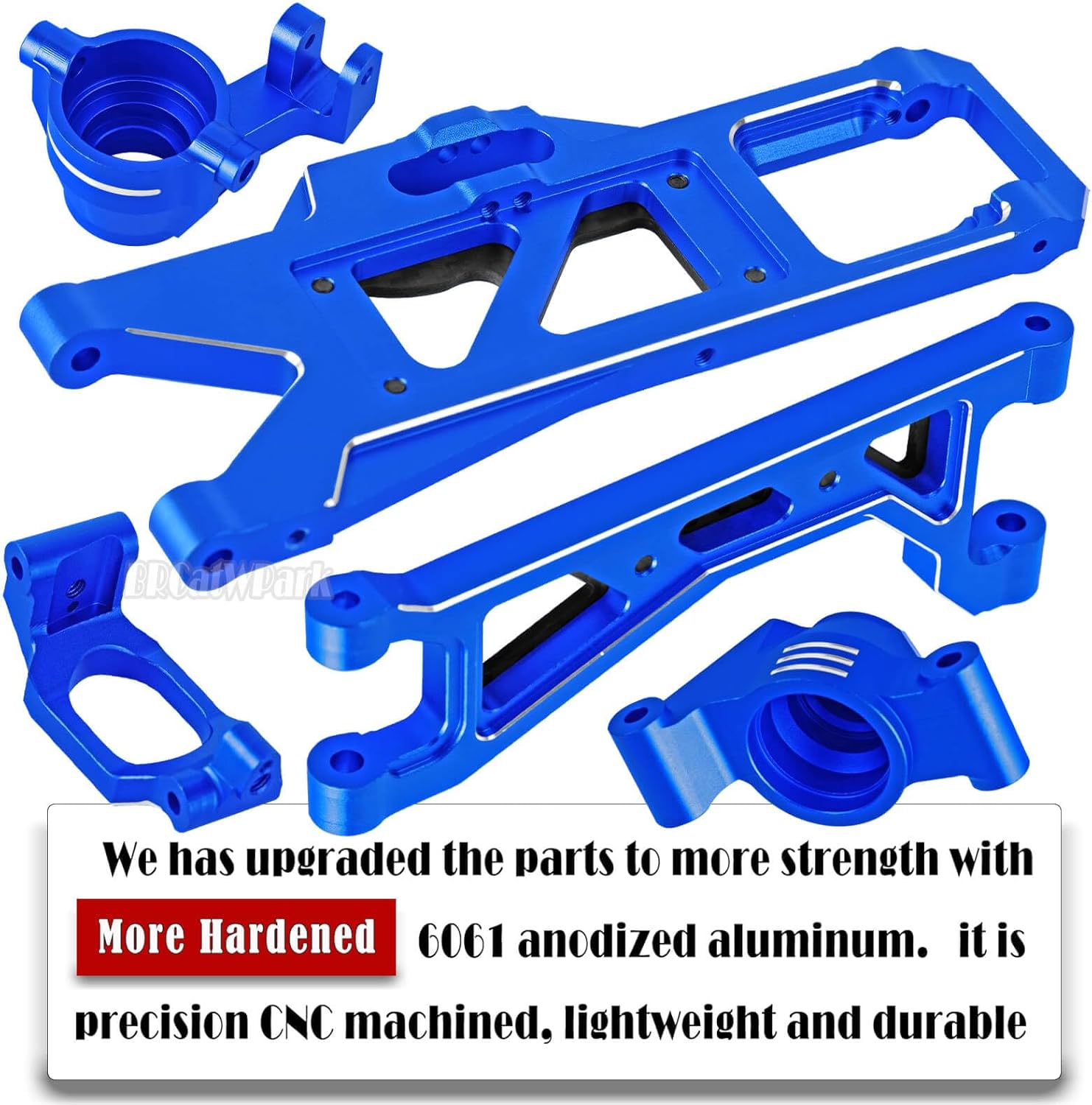 RC Upgrades Part for 1/10 WideMaxx,Model# 89086-4,Suspension Arms,Caster Block,Steering Blocks,Rear Stub Axle Carriers,Drive Shaft Axles,Camber Links,Tie Rod & Servo Horn,Navy Blue