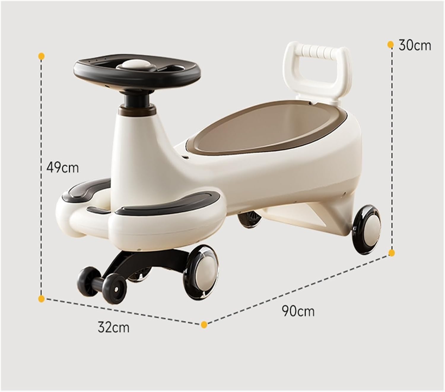 Wiggle Car for Kids Music Silent Flashing Wheels Ride On Toys with Under-Seat Storage, for Indoor Outdoor(Pink)