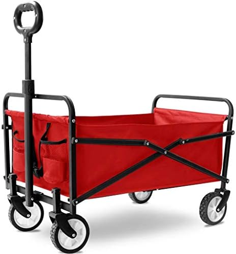 Collapsible Wagon Cart with Wheels Foldable Folding Wagons Carts Silent Universal Wheels,Folding Cart with Wheels,Mini Shopping Cart,Portable Pet Trolley,Children Handcart,Picnic Transport C