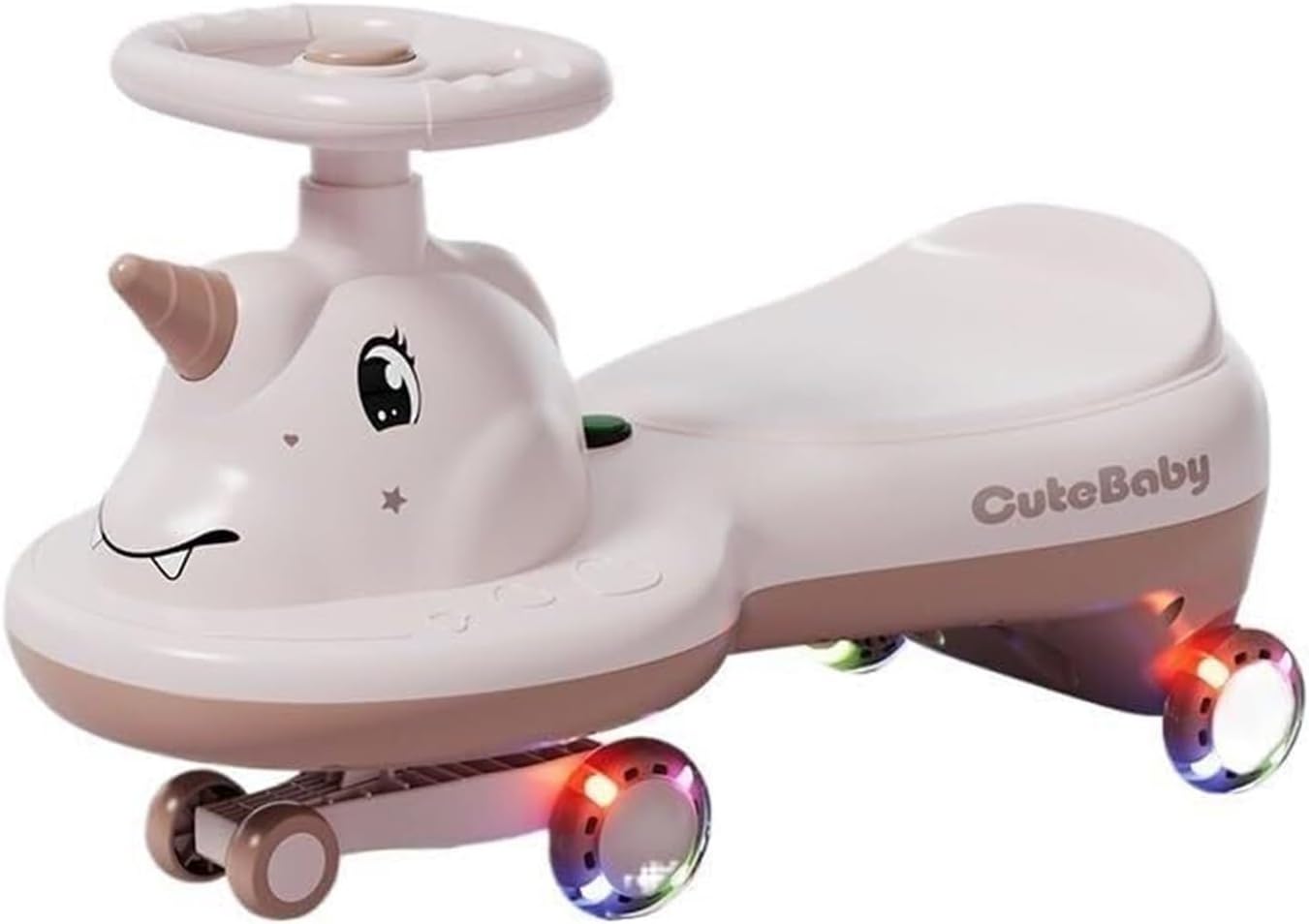 Wiggle Scooter Ride on Wiggle Car Boys and Girls Swing Car Flashing Wheels, for Kids 3 Yrs and UP Indoor Outdoor Toys(Pink)