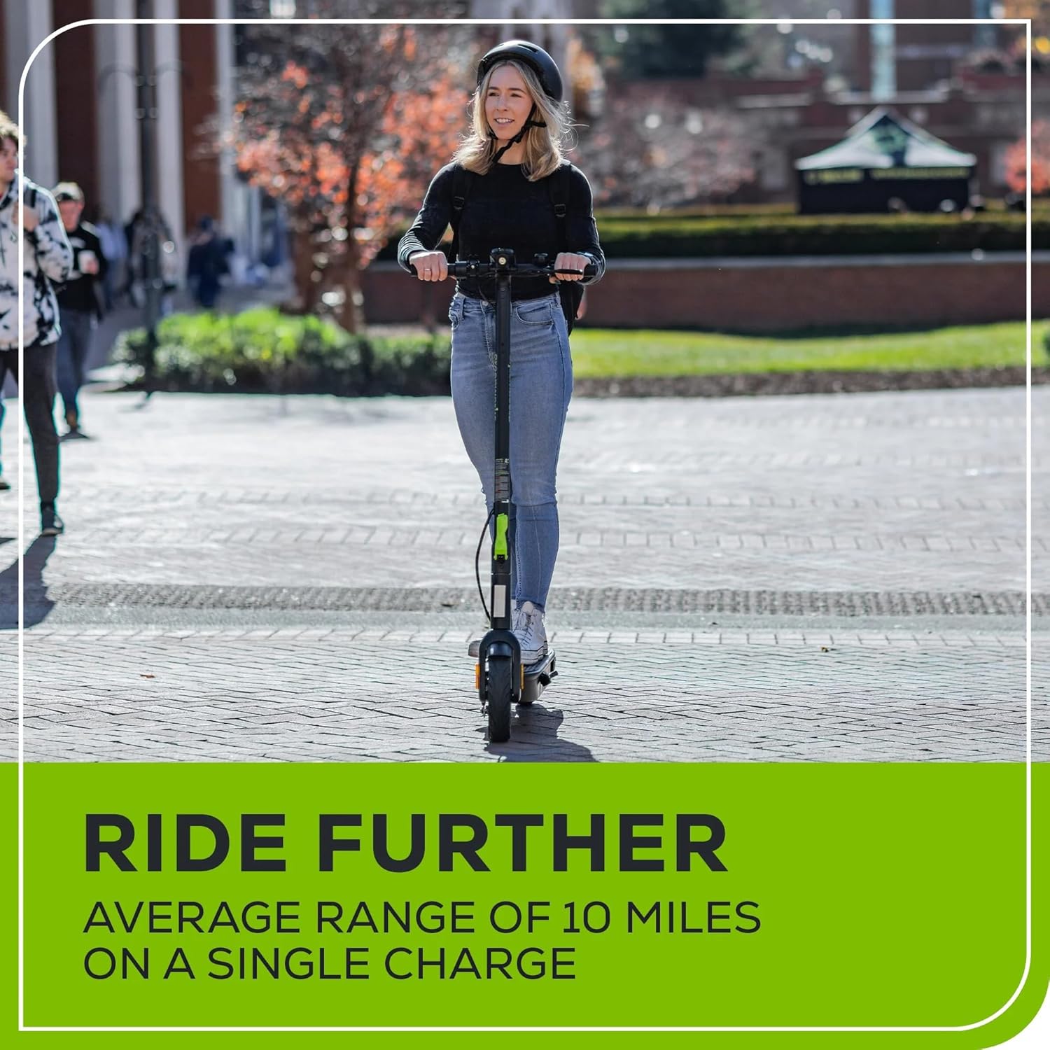 Greenworks 2x24V Electric Scooter for Adults, 350W Rear Hub Motor, 10