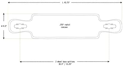 County Line Complete - Longboard Skateboard, Waterproof, Durable, Lightweight, by Moonshine Manufacturing (Firm Flex Complete with Trucks & Wheels)