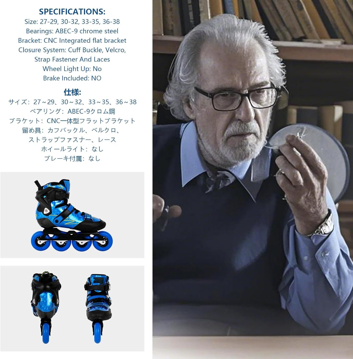 Adjustable Racing Inline Skates for Boys and Girls, Professional Carbon Fibre Inline Skates Adult with High Precision Bearings High Performance Fitness Racing Skates, Unisex