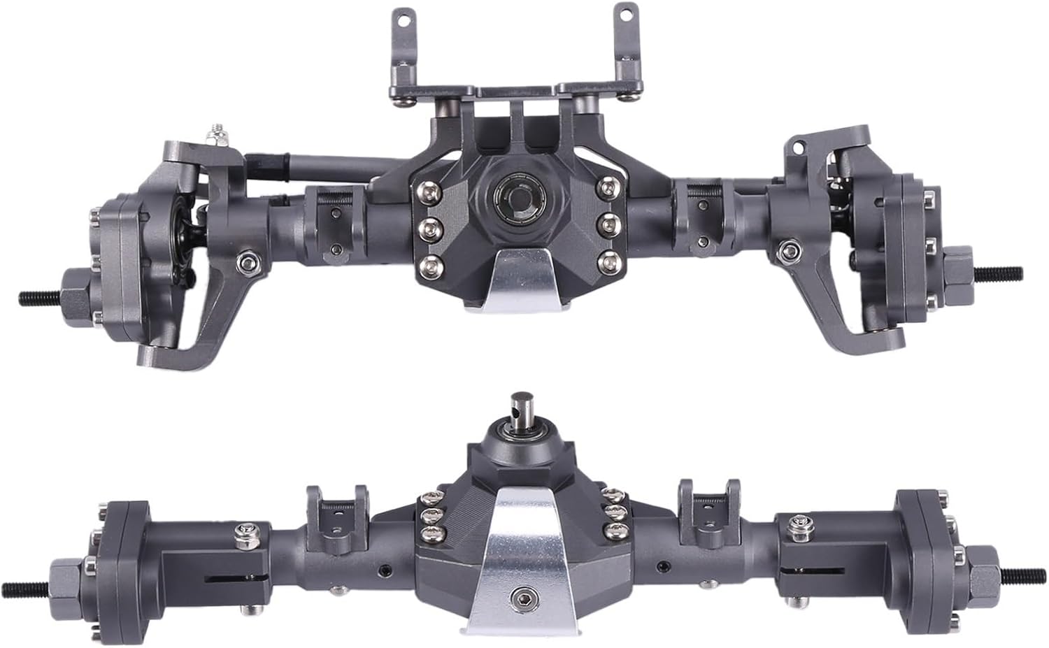 RC Vehicle Axles Compatible with Axial for SCX10 II 90046 for RC4WD D90 86100 for Redcat GEN8 Metal CNC Front and Rear Portal Axle for 1/10 RC Crawler Car(Color:3)