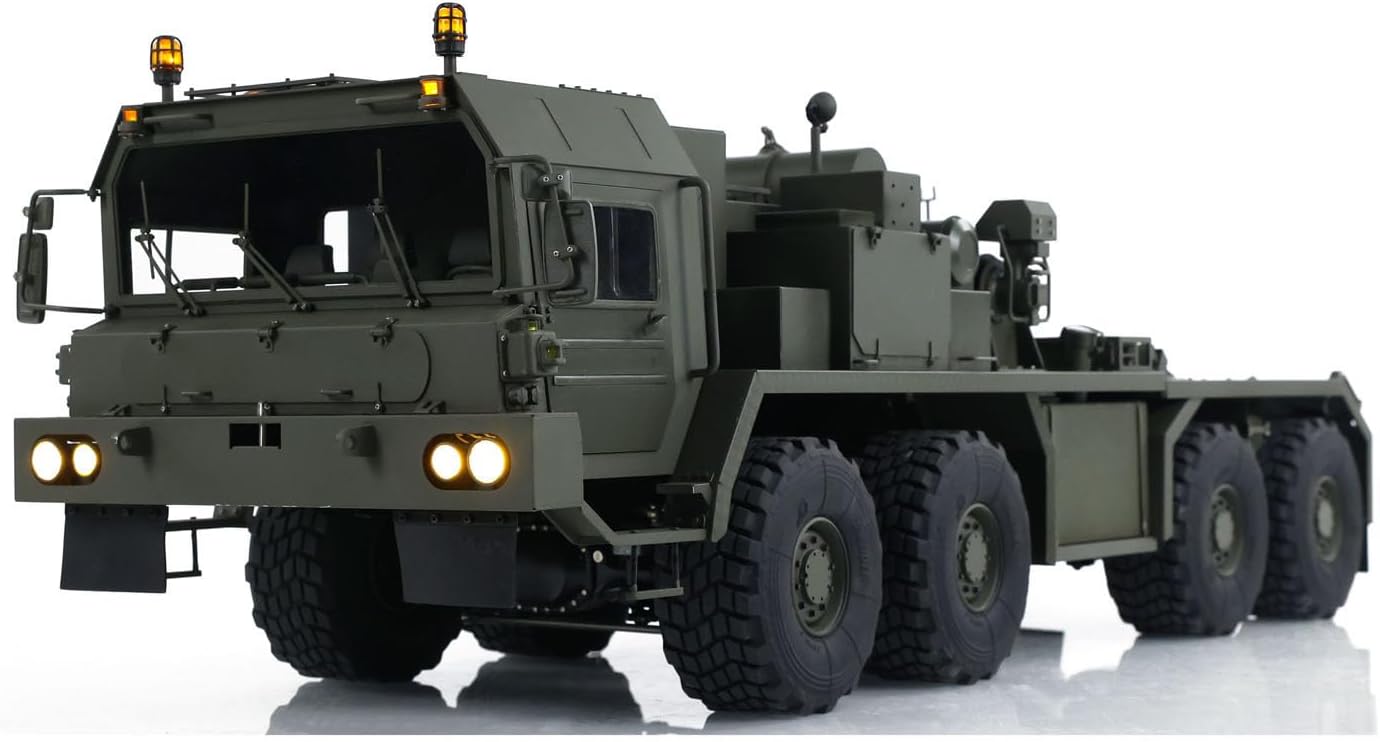 1/14 8X8 RC Tractor Truck SLT56 3-Speed Transmission Differential Lock Axles Full Metal Remote Control Military Transport Car