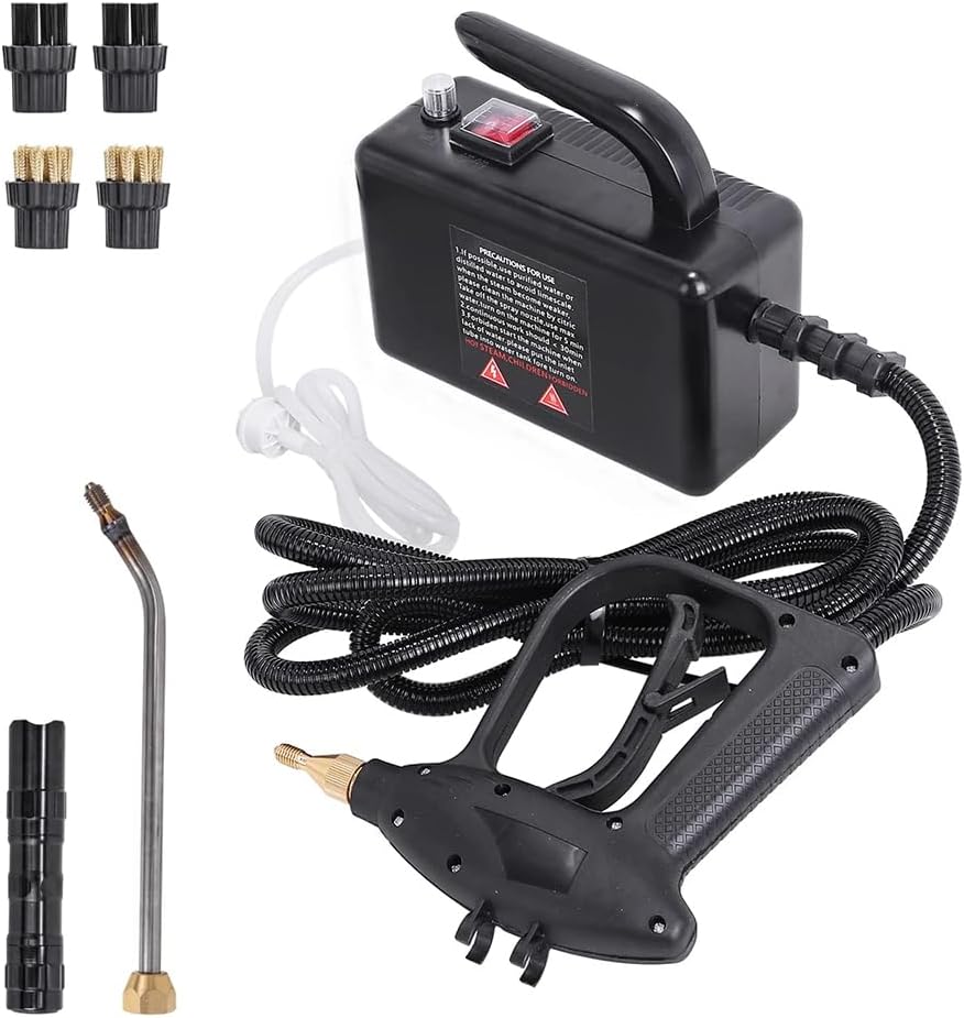 Portable Car Detailing Equipment Dry and Wet Electric Air Conditioner Washing Machine Steam Cleaner (Black)