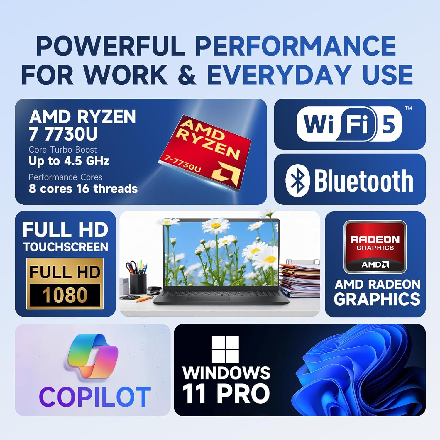 Dell Inspiron 15 Touchscreen Business Laptop, 15.6