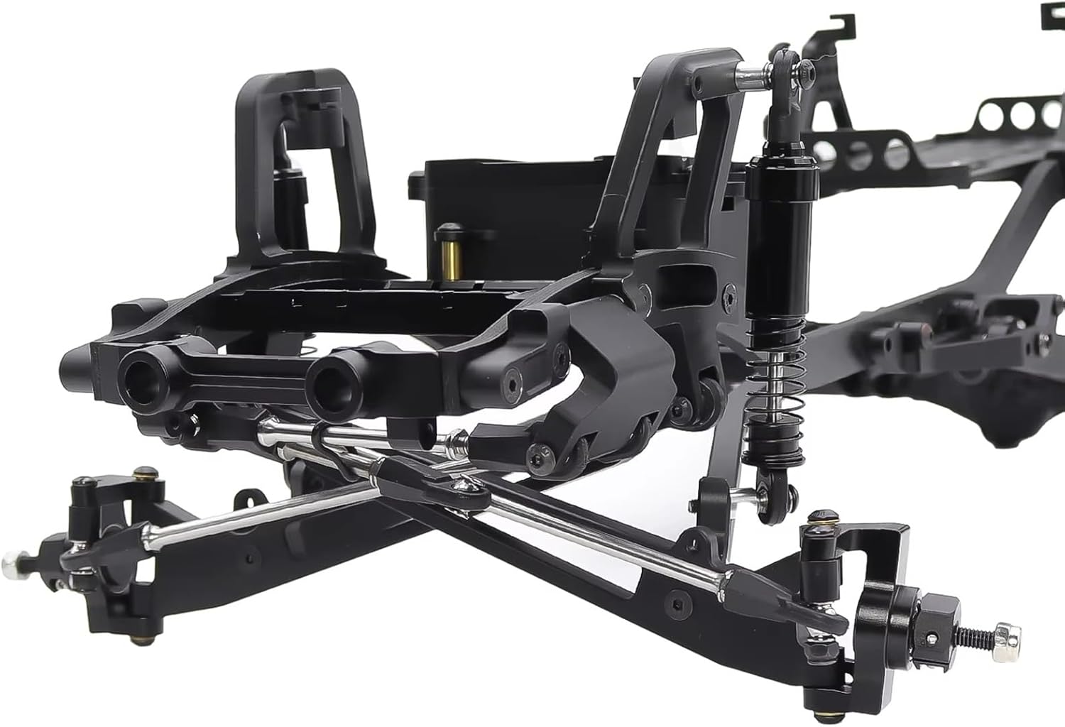 RC Cars Crawler Parts Compatible with Axial for SCX10 I II III for TRX4 for Capra Suspension Conversion for Chassis Kit 1/10 RC Crawler Upgrade Spare Parts(Black)