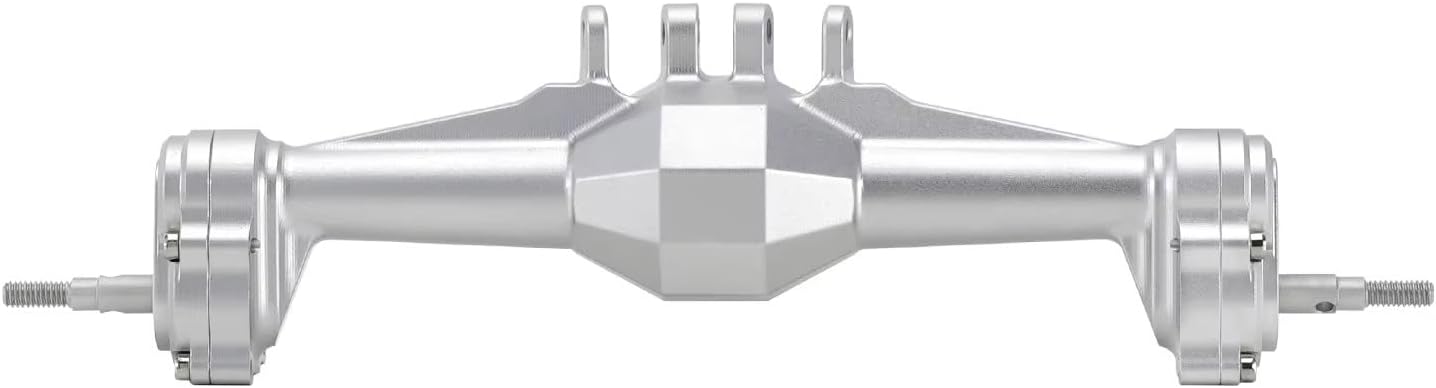 RC Front Rear Drive Axle Compatible with TRX4M 1/18 RC Crawler +5mm Diamond Portal Axles with Lay Down Servo Mount and Links Upgrade Parts