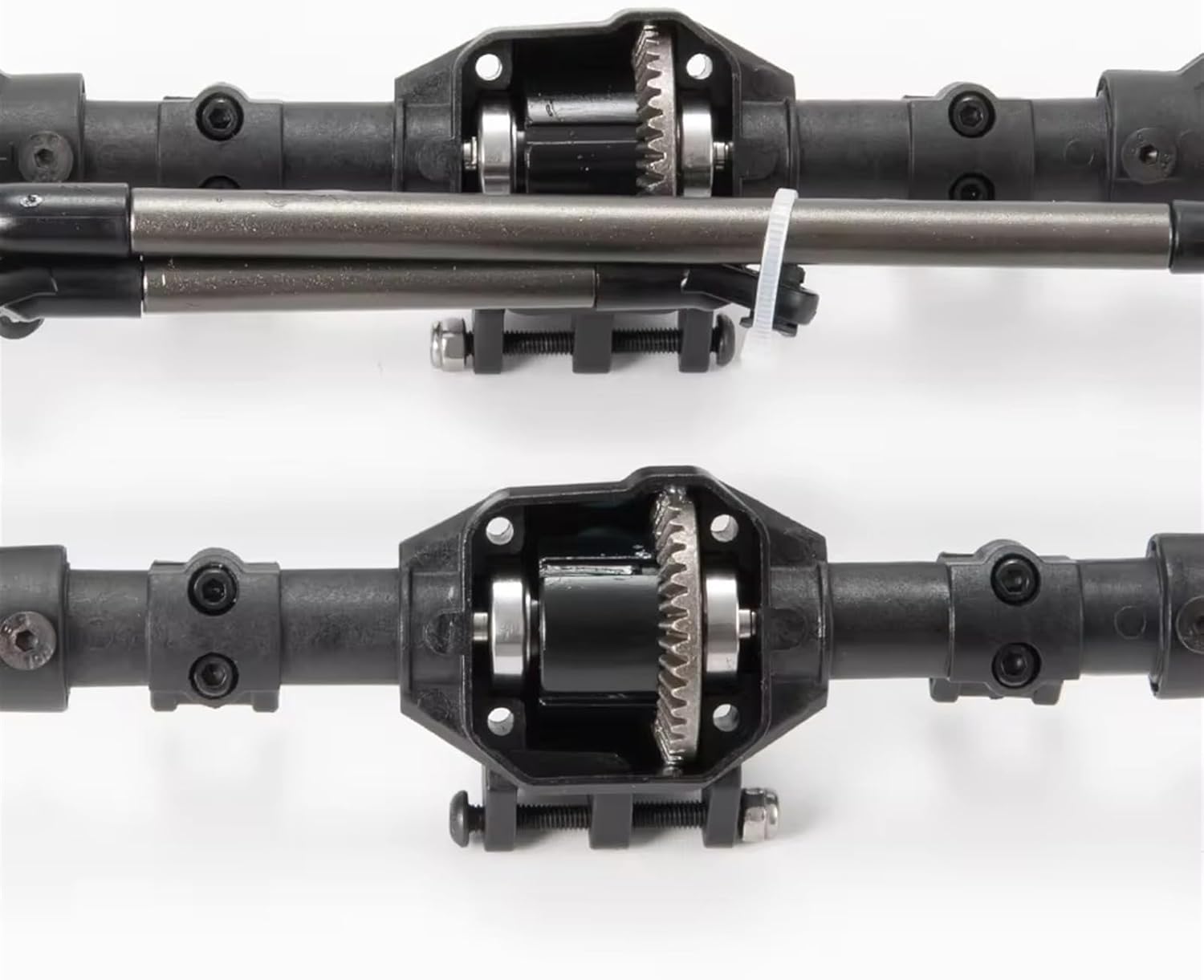 RC Car Front Rear Axle for Axial SCX10 II 90046 90047 90027 90028 CC01 F350 rc Car Front Rear Differential Axle with Lock 1/10 RC Crawler Parts(Rear and Front)