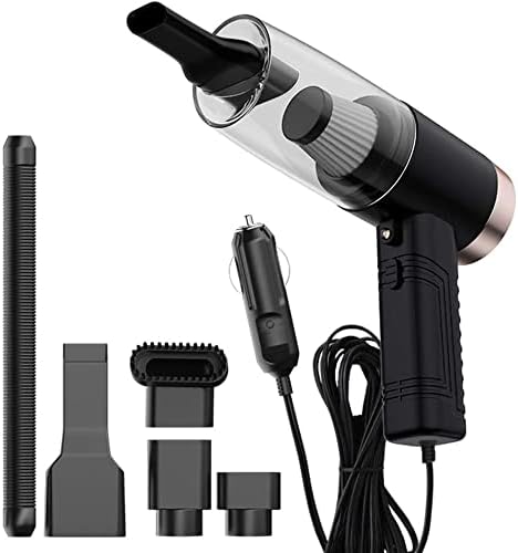 LSHAOBO Portable Car Vacuum Cleaner High Suction Handheld for Car Wet and Dry Dual-Use Vacuum Cleaner Rechargeable Mini Vacuum Cleaner(Color:B)
