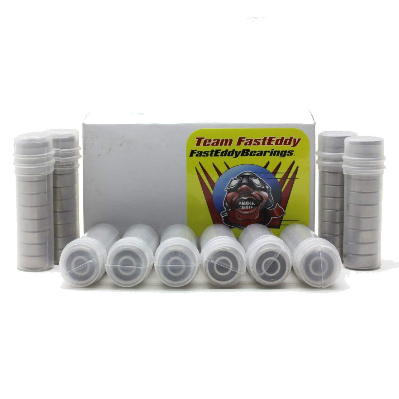 FastEddy Bearings 8x22x7 Rubber Sealed Bearing 608-2RS (100 Units)