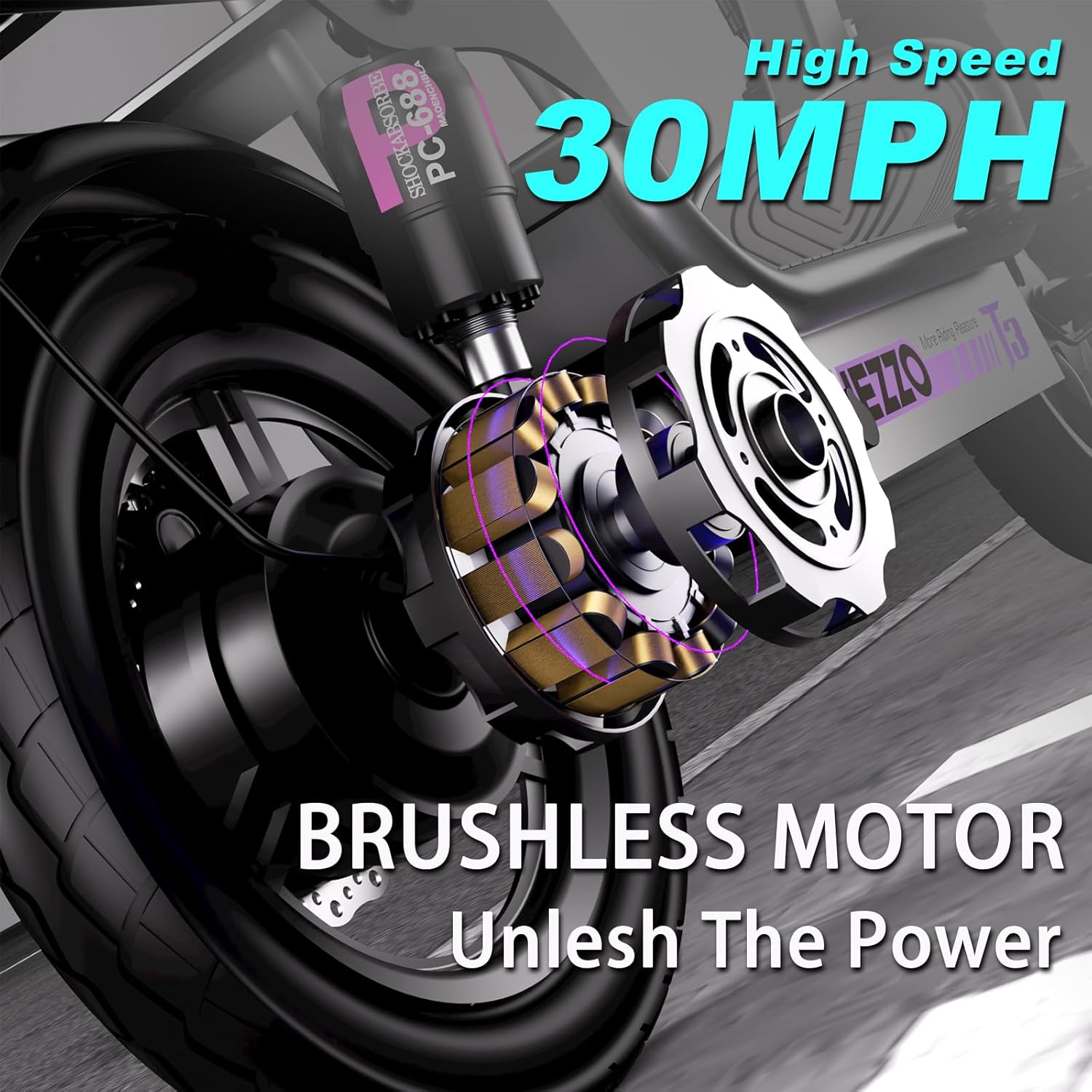 Electric Scooter for Adults Teens, Heavy Duty Escooter with Seat – 500 LBS Capacity, 25MPH, 30-Mile Range, 720W Motor, Dual Suspension E Scooter, Foldable Powered Mobility Scooter with Basket