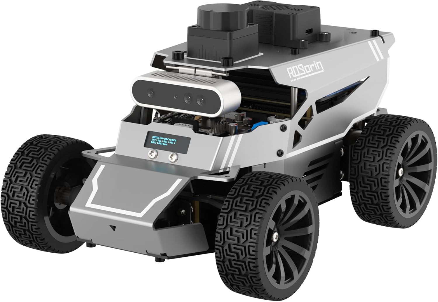 HIWONDER ROS2 Robot Car for Jetson RPi ChatGPT Large AI Models Depth Camera SLAM Mapping Navigation Autonomous Driving Programming Education 3-in-1 Chassis, ROSOrin Advanced Kit, Jetson Orin Nano 8G