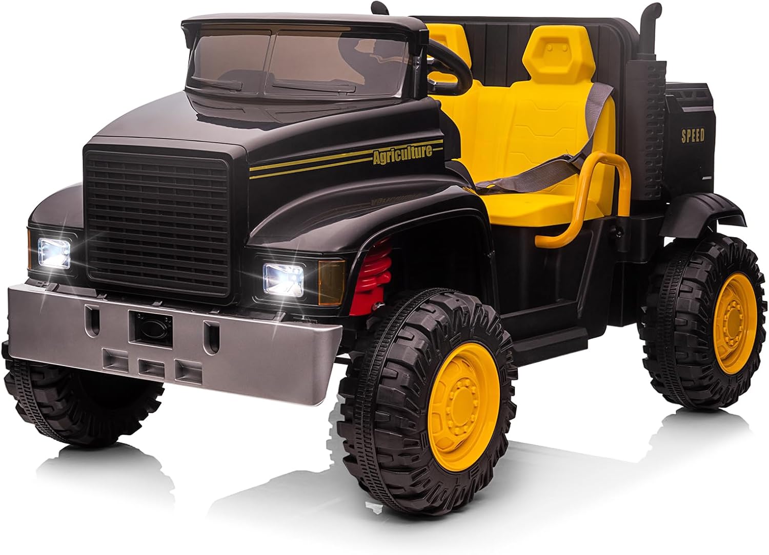 Ride On Car for Kids Baby Car with Remote Control Electric UTV Vehicles with Dump Bed, 24V 4WD Power Ride On 4x200W Motors,4xSpring Suspension, 3 Speeds, 2 Seater Best Gifts for Boys Girls