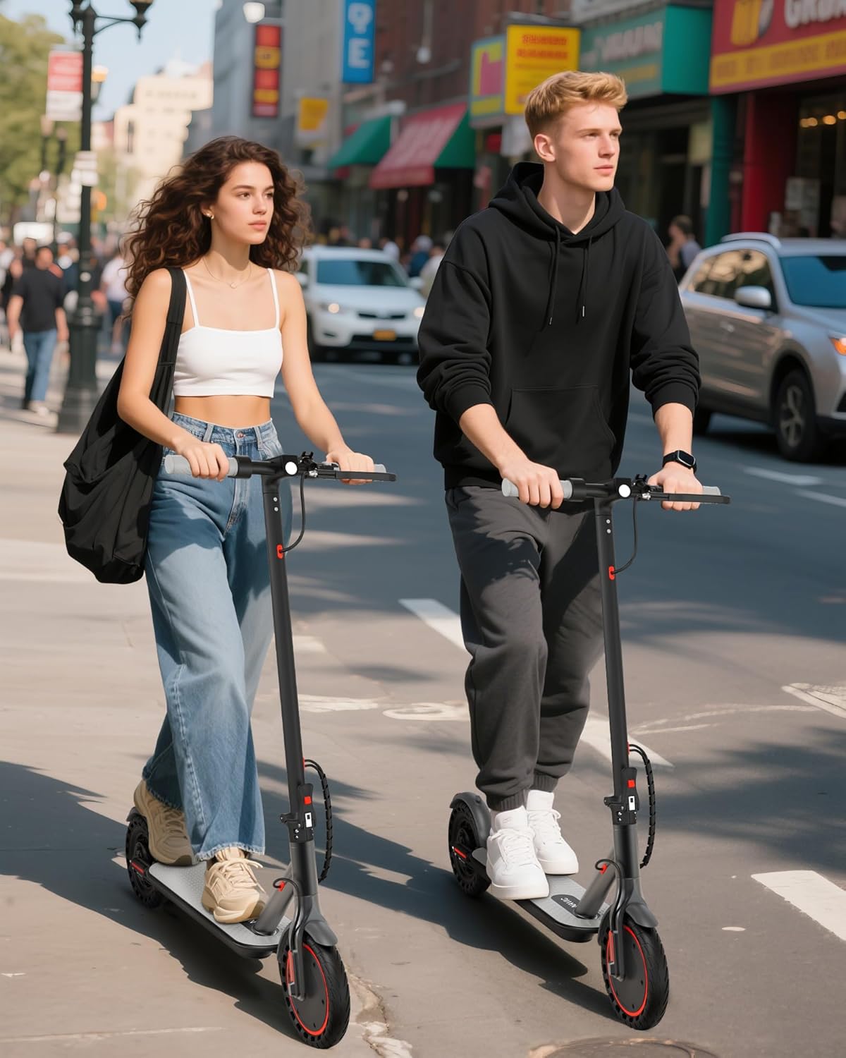 NAVIC Electric Scooter for Adults, 350W Brushless Motor 19 MPH & 21 Miles Range 8.5