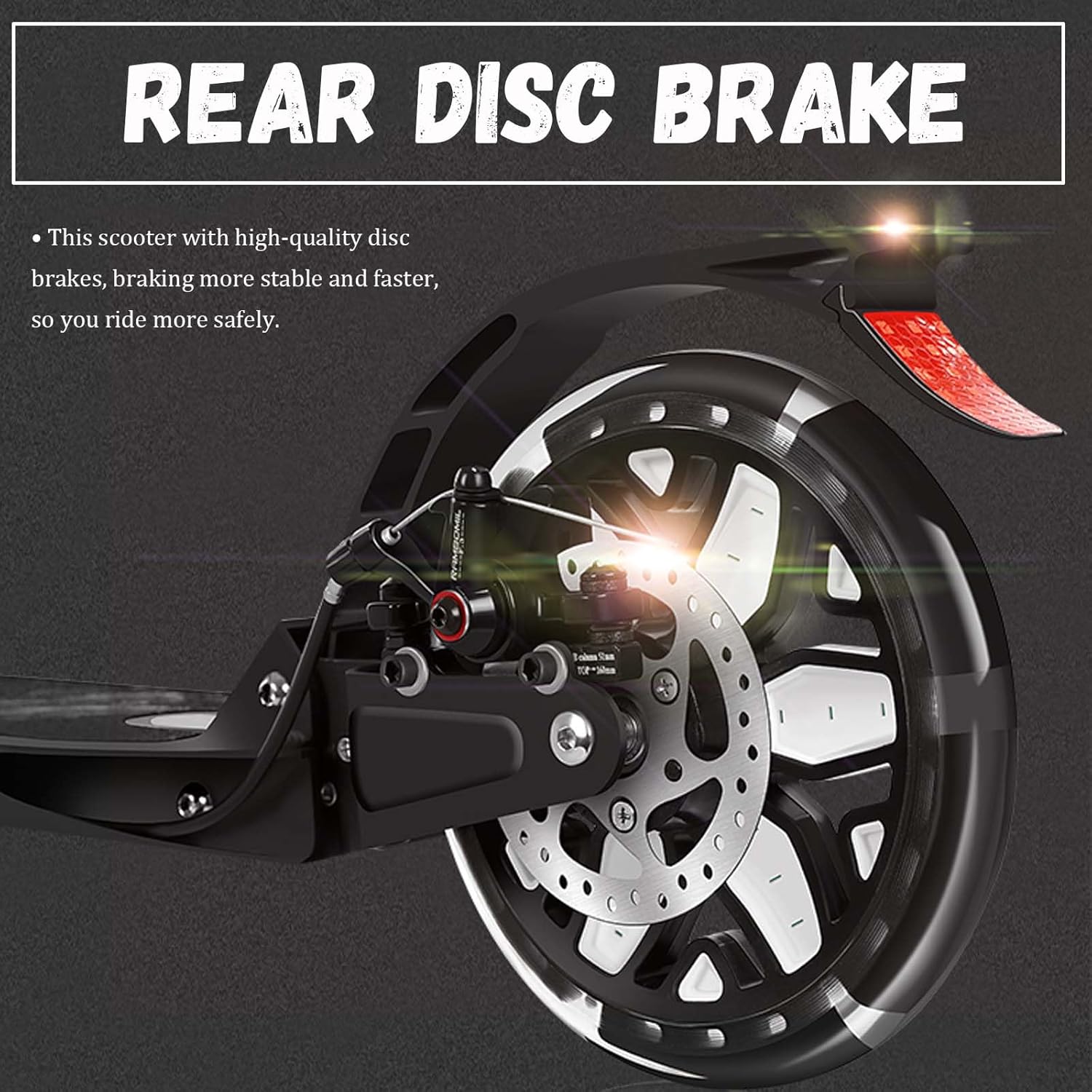 Folding Scooter for Adults, Commuter Kick Scooter 300 lbs Capacity, Big Wheels Scooters for Kids 8 Years and up, Adjustable Height, Aluminum