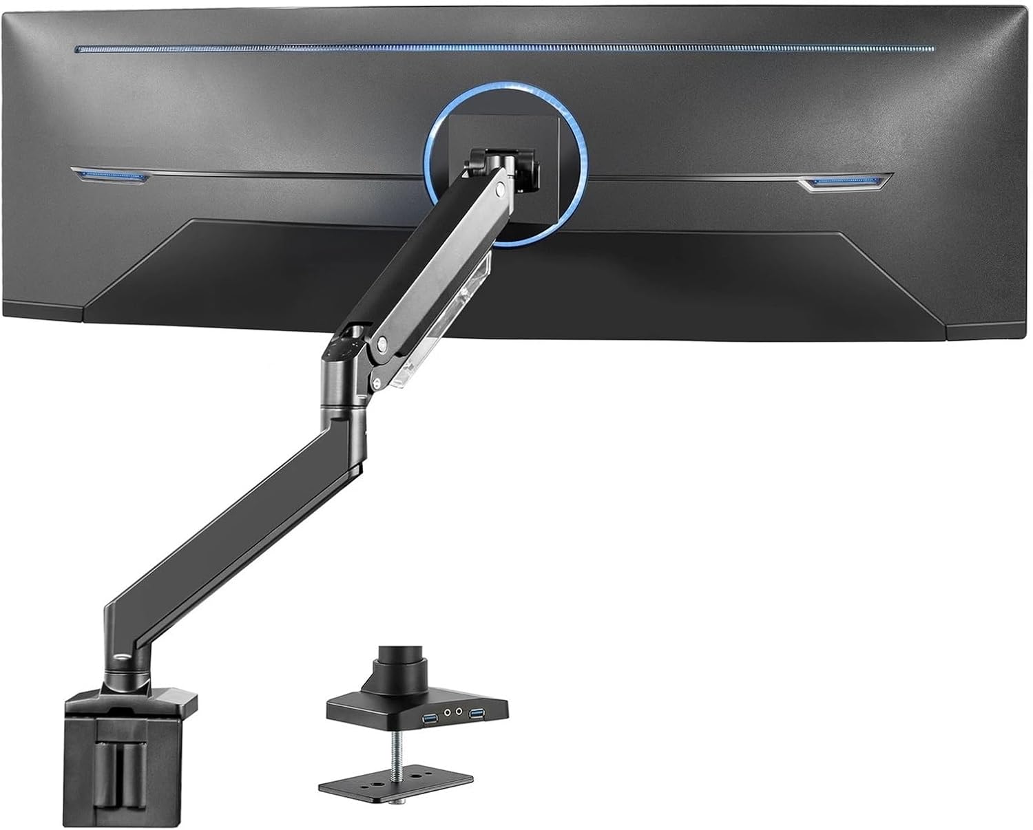 Single Pneumatic Tabletop Mount with U Bracket for 49-inch
