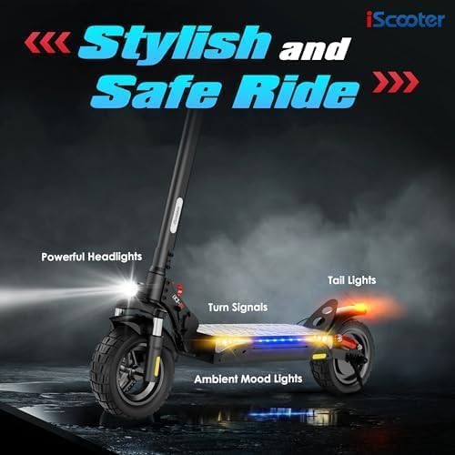 iScooter Electric Scooter, 800W Motor E-Scooter Up to 25/28 Miles Range, Top Speed 25/28 MPH,10