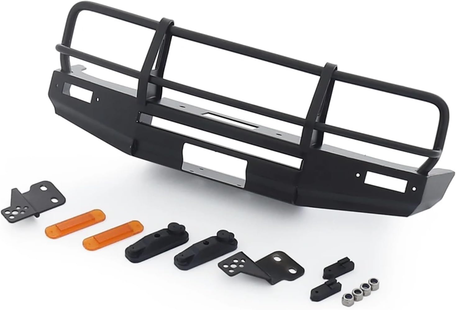 RC Car Parts Compatible with RCRUN for RUN80 for Land for Cruiser 80 1/10 RC Crawler Car for Chassis Body Upgrade Bumper Bull Bars Front Winch Bar