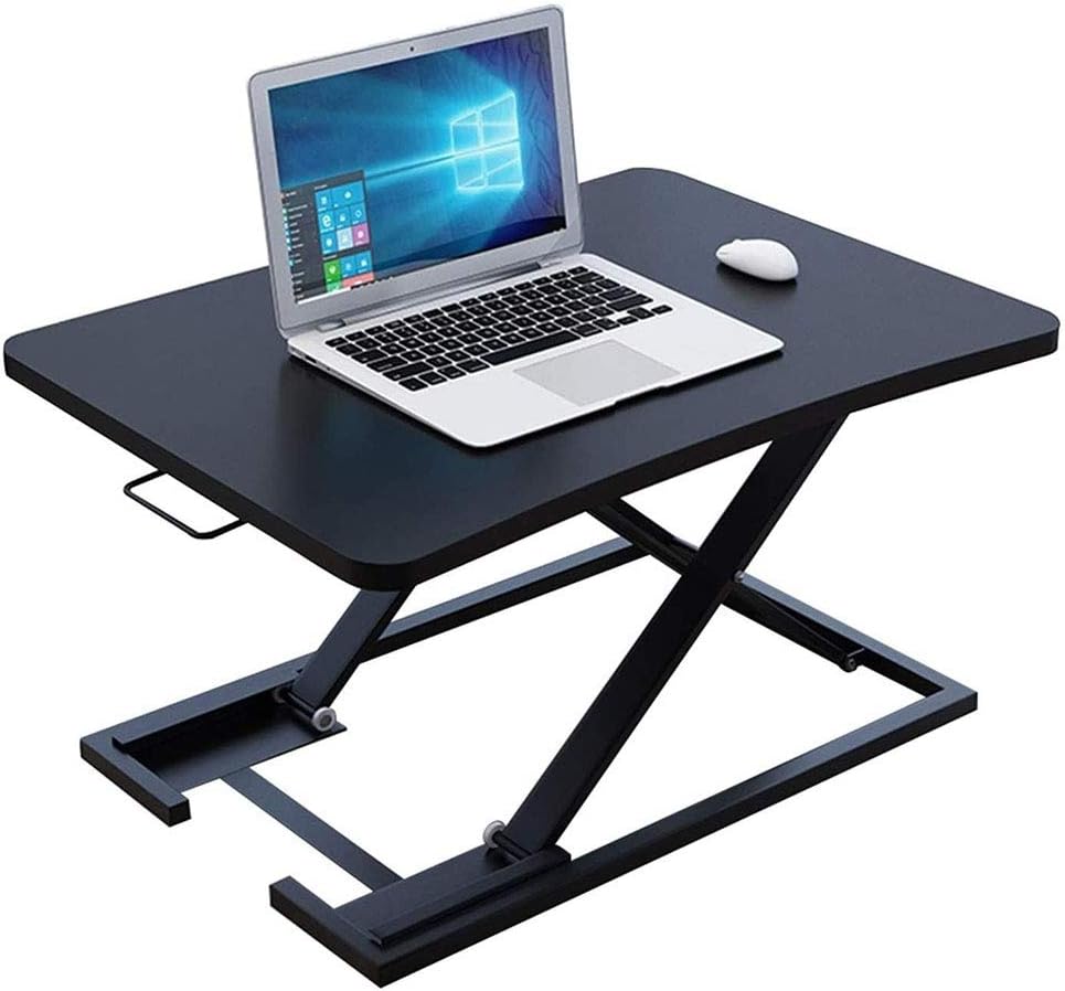 Multifunctional Computer Stand, Stand Up Desk Converter, Height Adjustable, Workstation Ergonomic Desktop Heightening Platform,Black