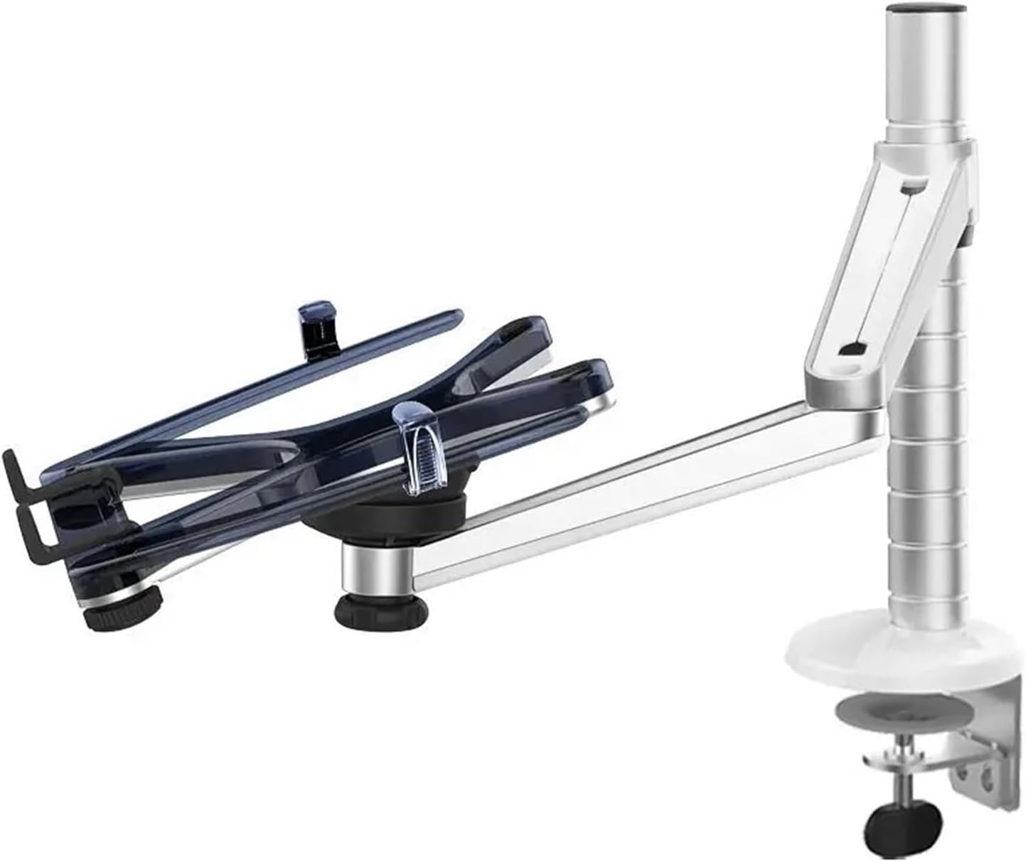 OA-1S 360 Degree Rotating Aluminum Alloy 2 in 1 Stand and Laptop Stand Dual Arm Office Desk Laptop Stand(OA-1S)