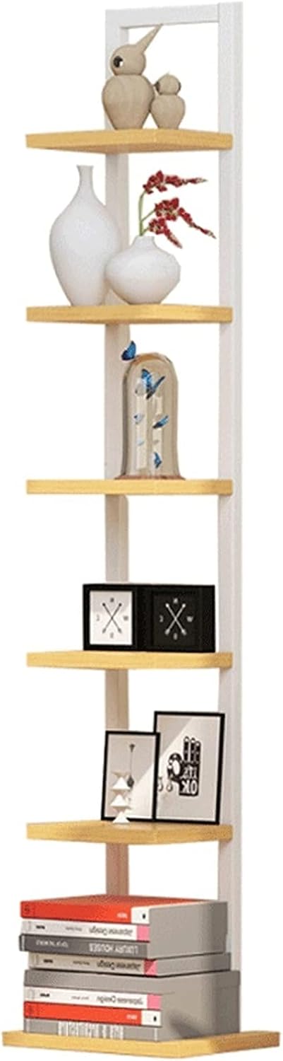 CAMBOS Bookshelf Modern Wooden Bookshelf Freestanding Bookcase Shelf Storage Organizer Book Shelf for Bedroom, Living Room and Home (Color : Black), White