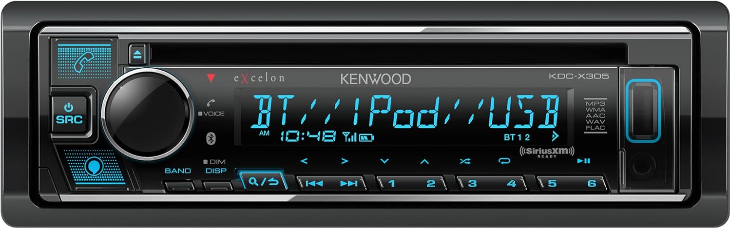Kenwood KDC-X305 eXcelon CD Car Stereo Receiver w/Bluetooth Hands Free Calling