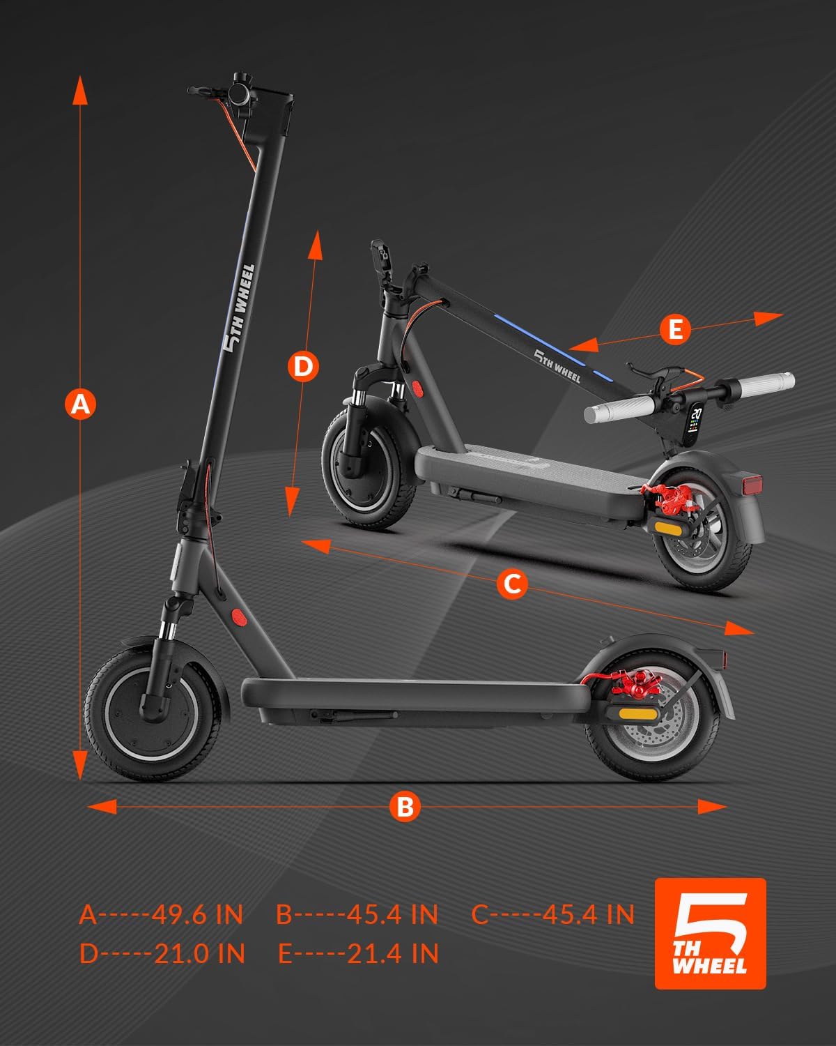 5TH WHEEL V40Pro Adult Electric Scooter,10