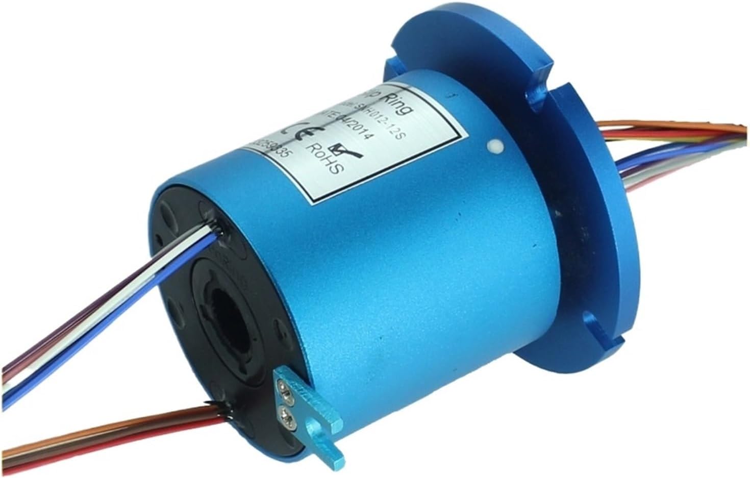Flange mounting 12.7mm with 12 Circuits Signal of Through Hole Slip Ring, Rotary Joint