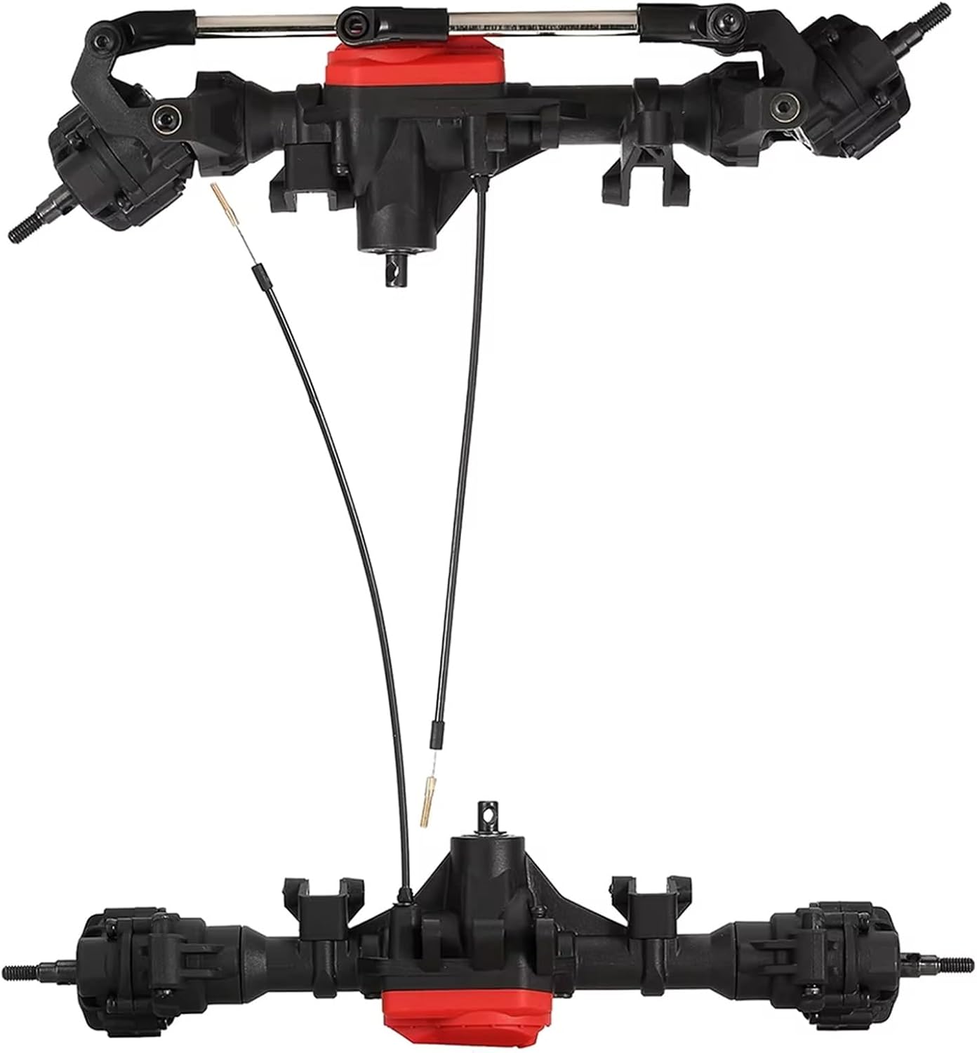 RC Front Rear Drive Axle Compatible with for traxxas for TRX-4 1/10 RC Car Upgrades Parts Metal RC Portal Axles Front and Rear Axle with T-Lock Differential(Front and Rear)