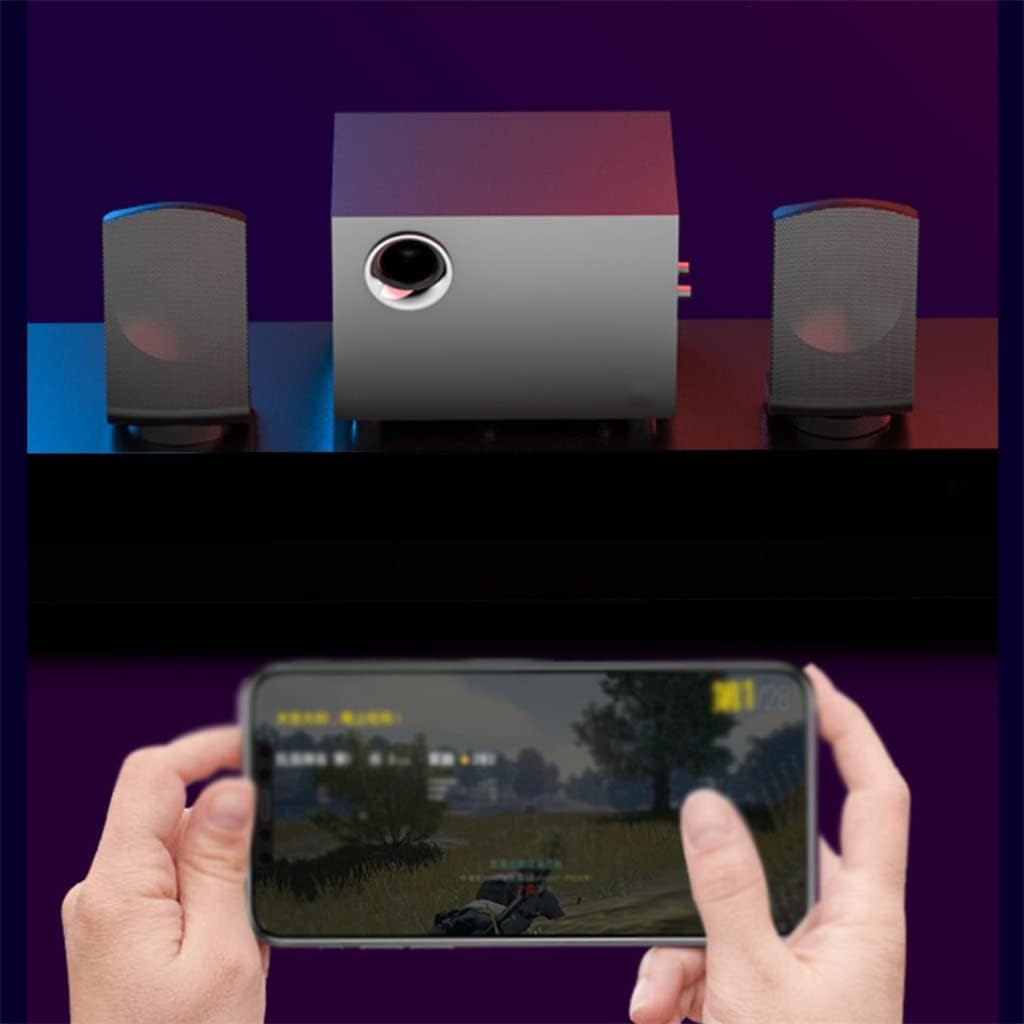 Computer Audio Desktop Small Speakers Wired Active Subwoofer Laptop Home, 130 * 120 190mm