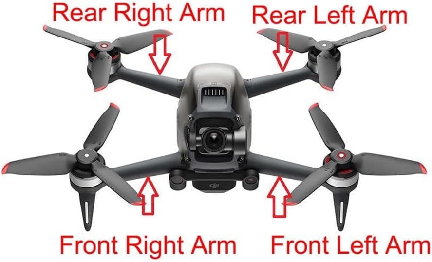 Replaceable accessories Original for D FPV Arm Part Left/Right Front/Rear Arm Shell Landing Gear/Antenna Board Back Arms Spare Parts as Replacement toy parts(All 4 Arms)