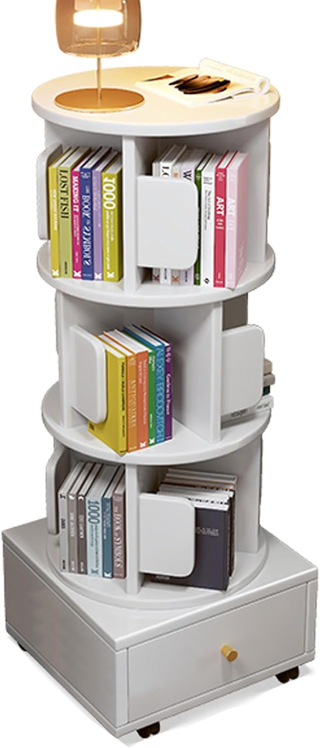 KXKJRYB 4-Tier Bookshelf Open Storage Shelves Low Bookcase Retro Style Wood Closet Storage Shelf Organizer for Living Room Office-A