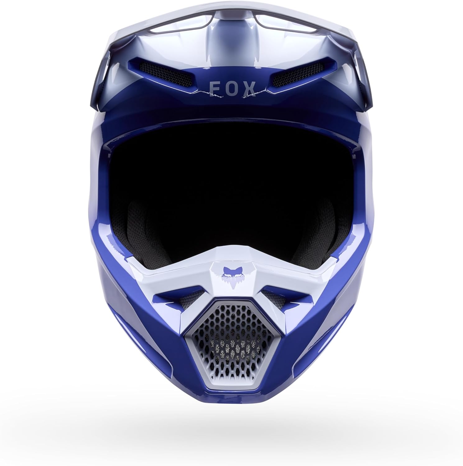 Fox Racing Youth V1 Motocross Dirt Bike Helmet, Purple Dove, Large