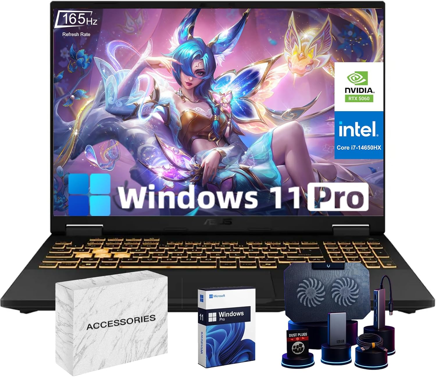 ASUS TUF F16 Gaming Laptop Computer - NVIDIA RTX 5060 8GB GDDR7, Intel 14th i7(Up to 5.2GHz, 16 Cores), 16