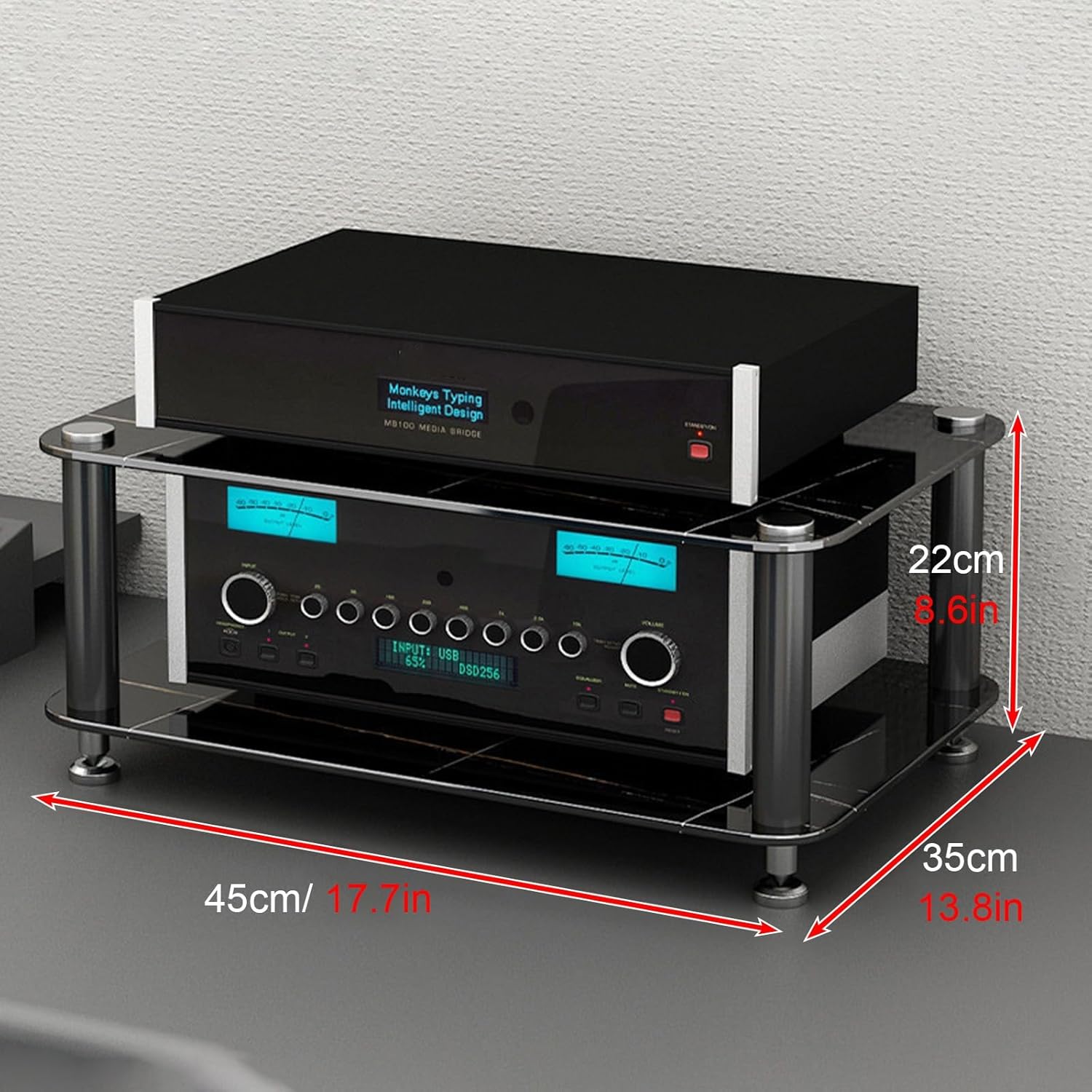 Corner Record Cabinet/Av Stand for Home Theater