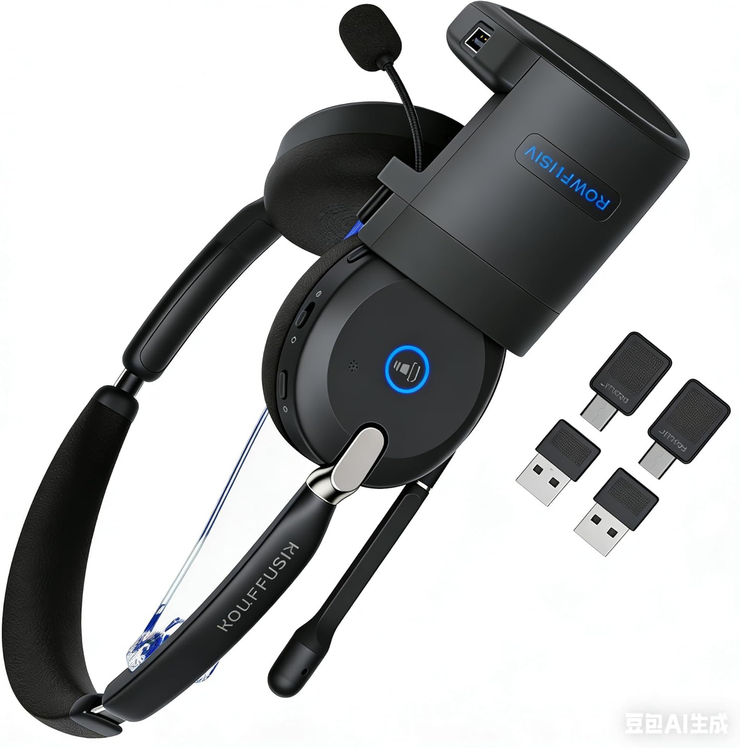 Headset with Mic for Work, Stable Connection Computer Headset with Microphone for Office Home Call Center(Black red)