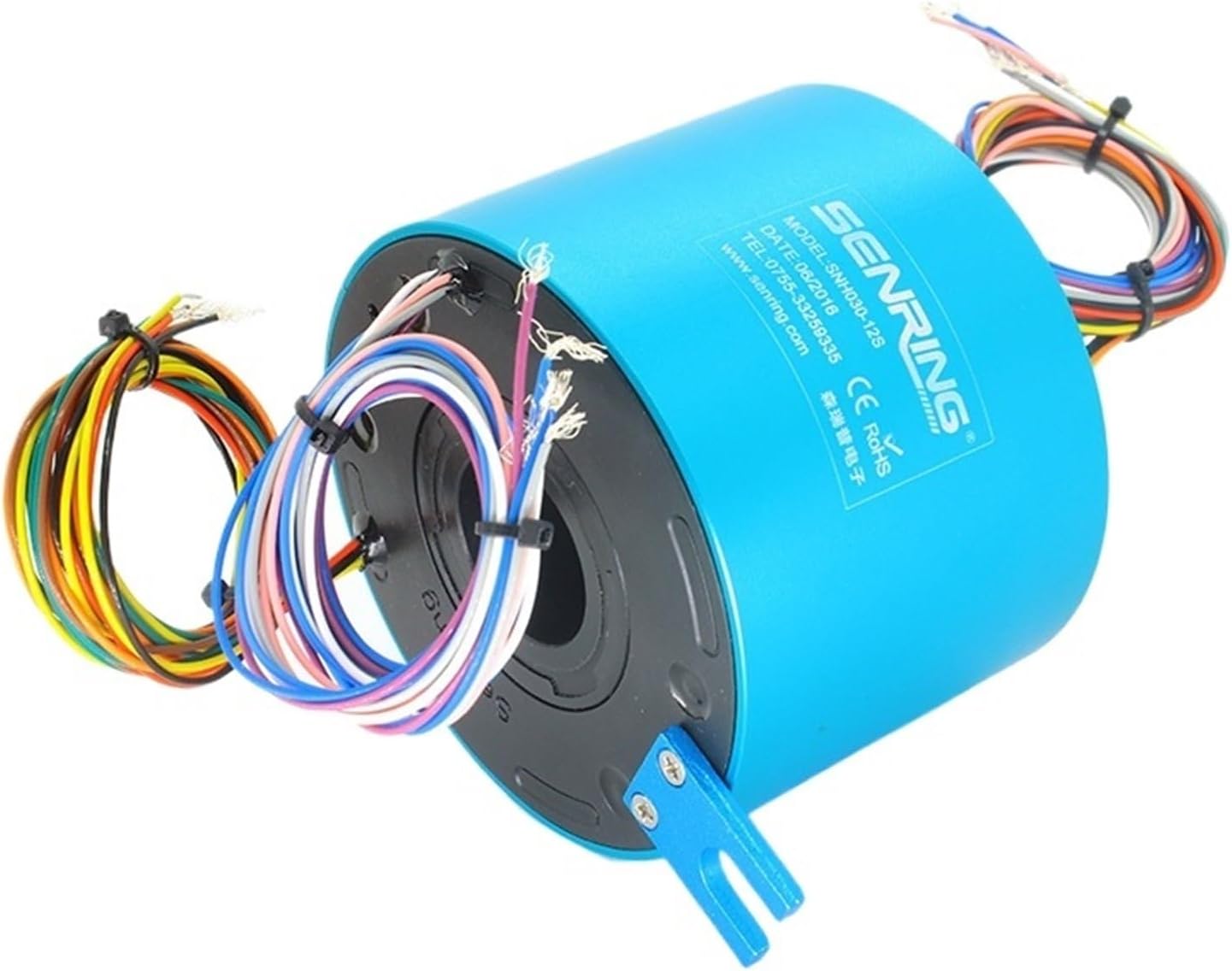 Slip Ring Rotary Joints 12wires Signal Data Transmit with ID30mm OD 99mm Aluminum Alloy Housing Material