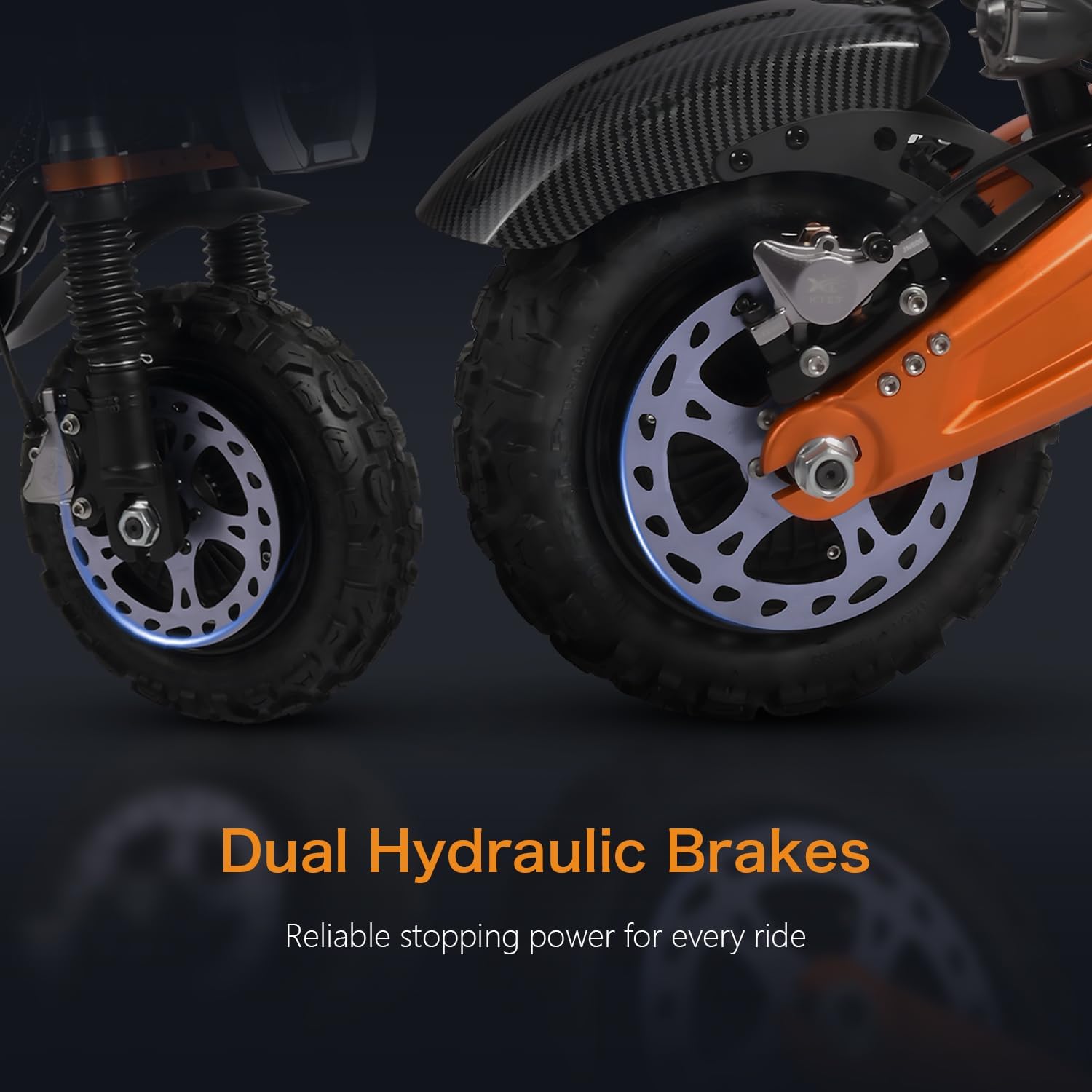 RD1 Dual Motor Off Road Scooter for Adults - 55MPH, 75-Mile Range, 6000W Peak, 11-Inch Tires, UL2272 Certified