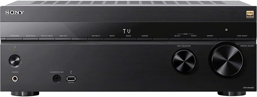 Sony STR-AN1000 7.2 Channel Home Theater 8K A/V Receiver Bundle with 26 Month CPS Extended Protection Pack