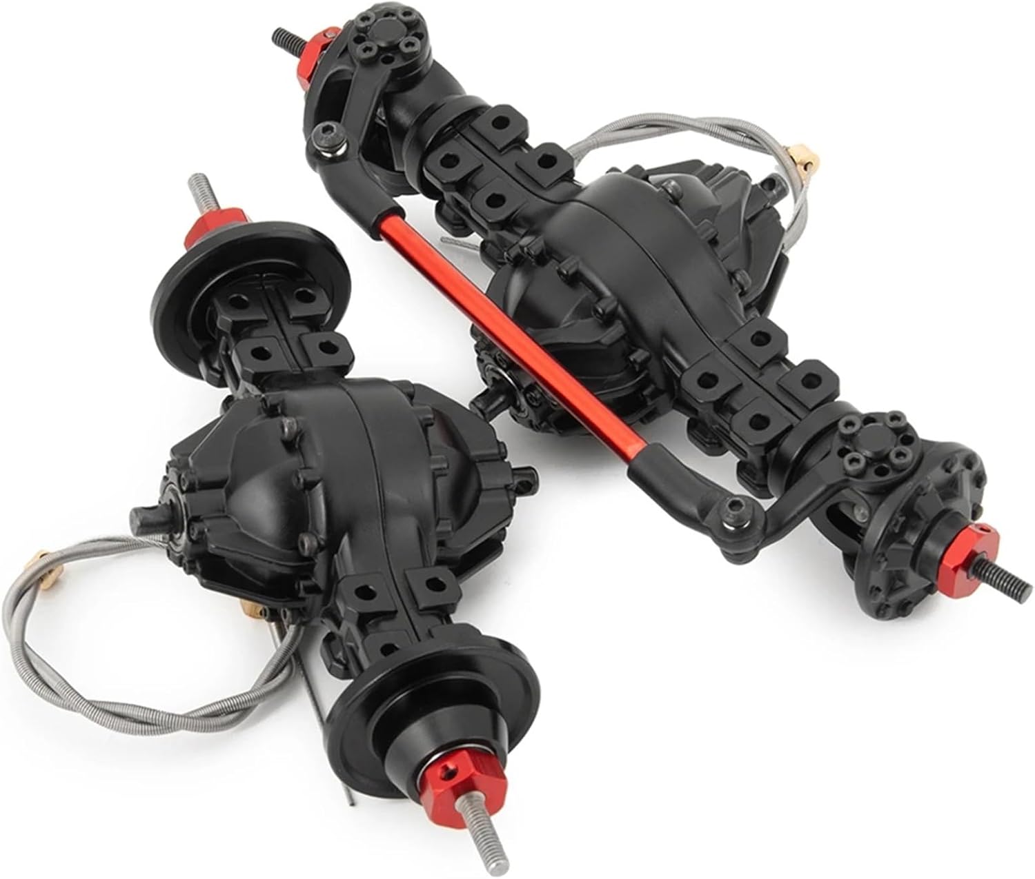 RC Car Accessories Compatible with Tamiya for LMT 4WD 1/14 Remote Control Car Upgrade Part Replacement Accessories Metal Front Rear Axle Set(1 Set)