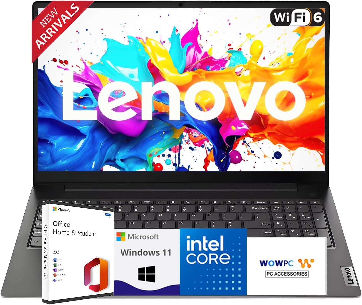 Lenovo Newly Released V15 Business Laptop(2025/2026 Edition) with Microsoft Office, Intel Powerful CPU, 8GB RAM, 256GB SSD, 15.6