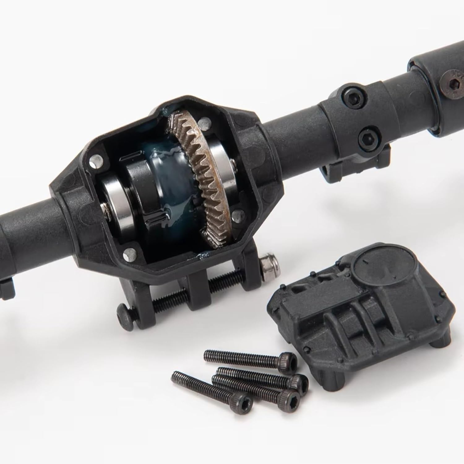 RC Front Rear axle Compatible with Axial for SCX10 II 90027 90028 90046 90047 1/10 RC Crawler Cars Upgrade Parts Complete Front Rear Axle Differential Lock(1set)