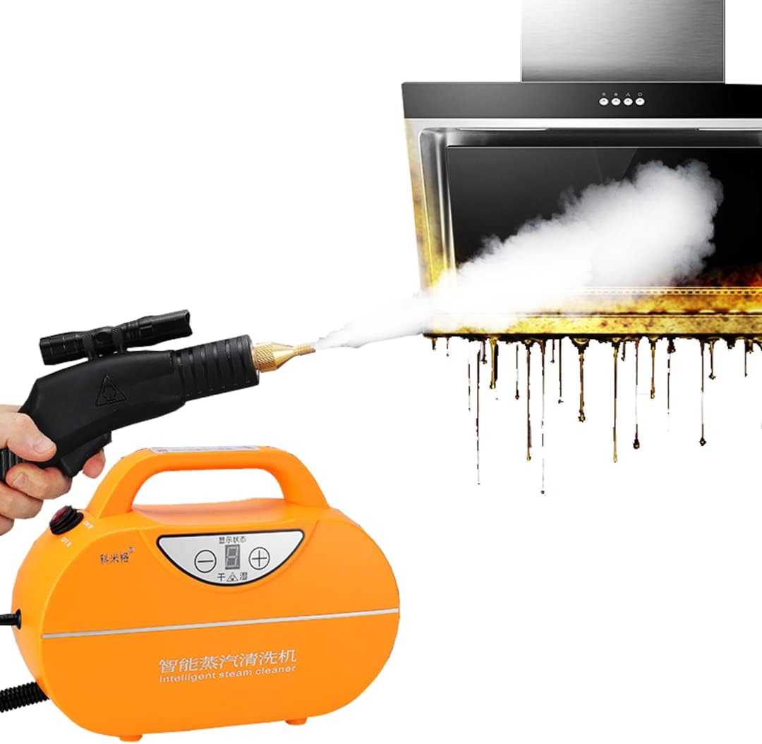 ZWEBY 3000W Portable High Pressure Steam Cleaner, Steam Cleaner,High Temperature High Pressure Steam Cleaner with Brush Heads for Air Conditioner/Kitchen Hood