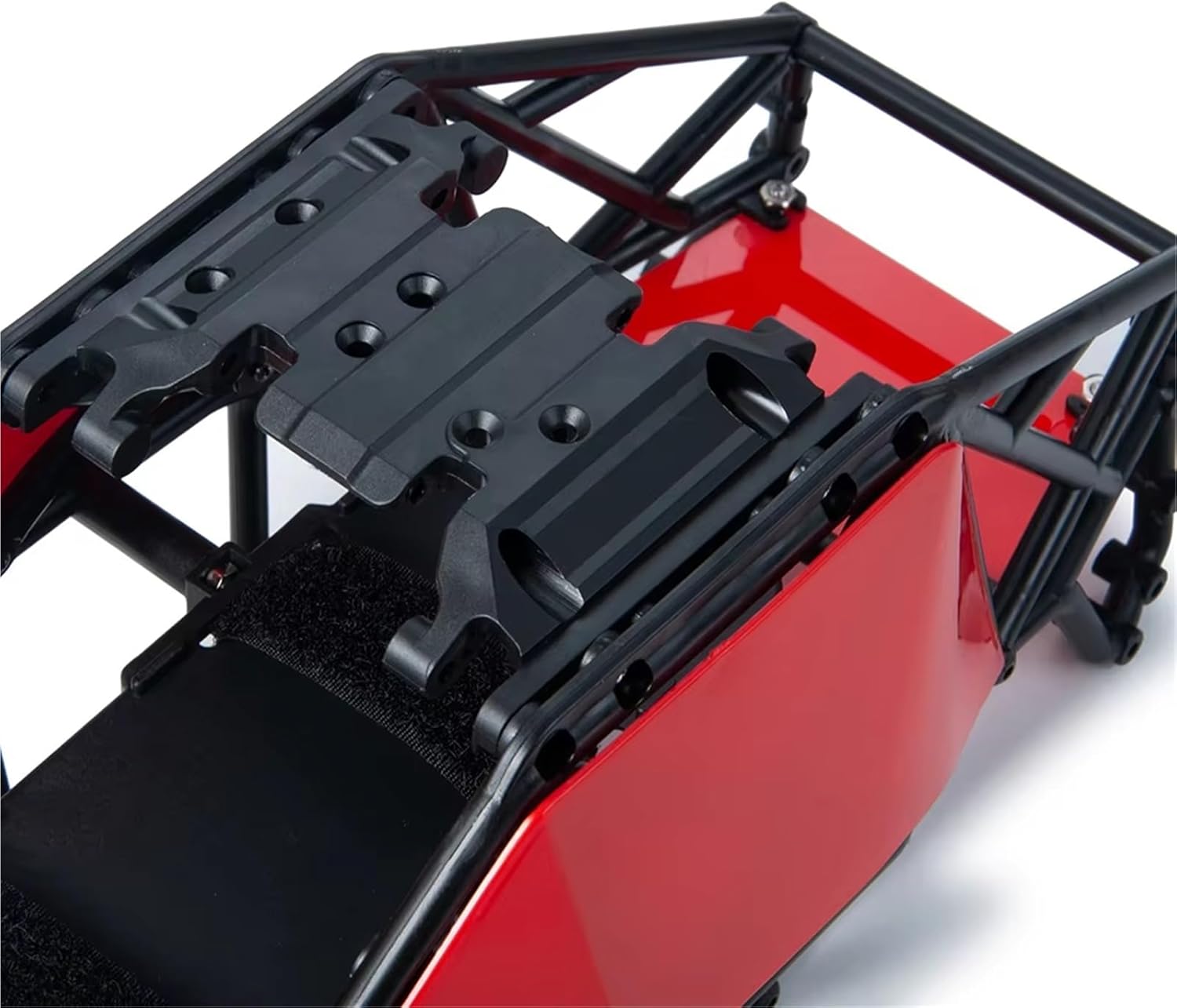 RC Cars Crawler Parts Compatible with Axial for SCX10 90046 Upgrade Part 1/10 for Rock for Buggy Body Shell Plastic RC Roll Cage Car/Rubber Tire Wheel Parts(Red)