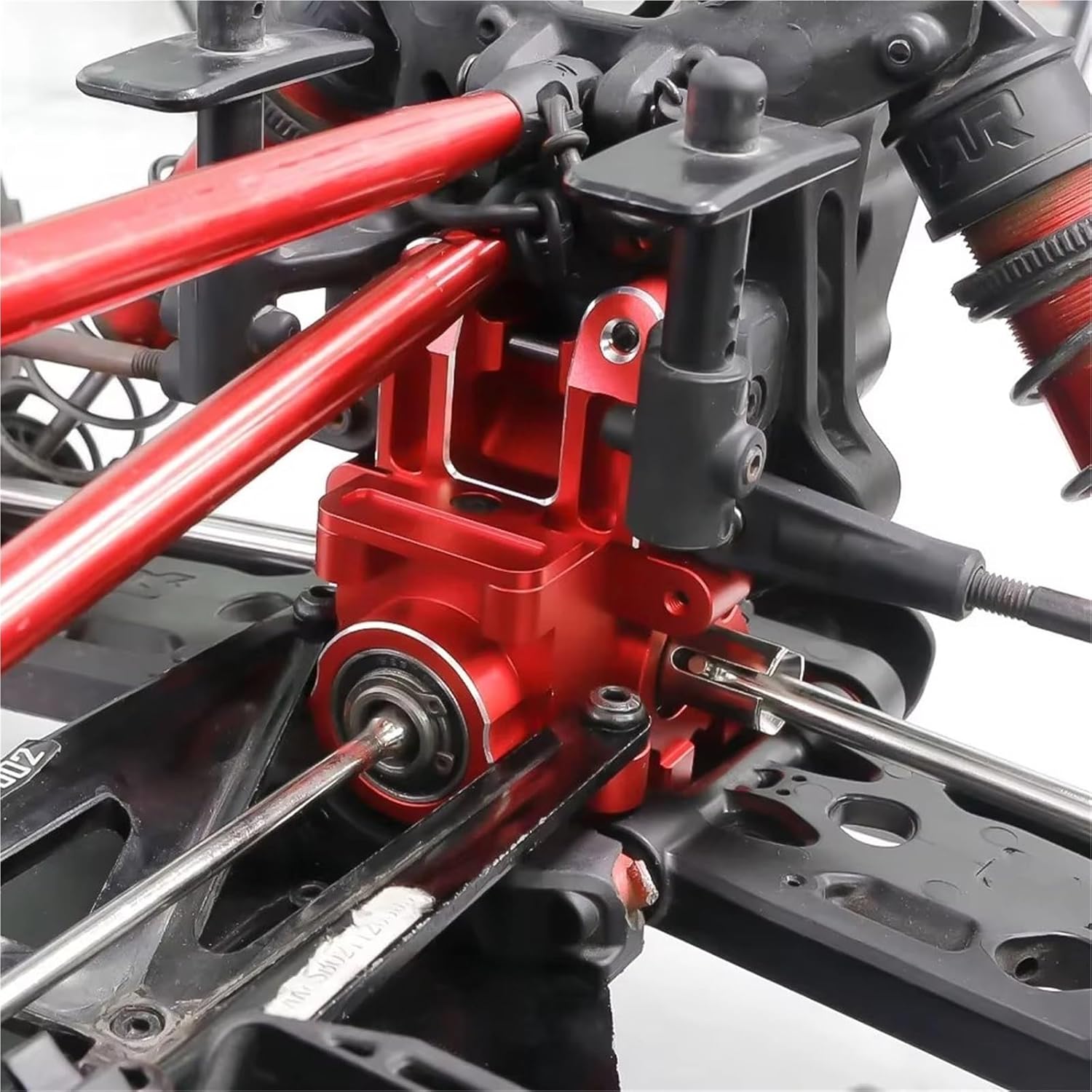 Compatible with Arrma for KRATON 8S for Outcast 8S 1/5 RC Car Upgrade Parts Accessories Metal Front Rear Gearbox Case Housing RC Car Accessories Spare(Red)