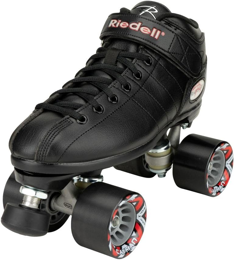 Riedell R3 Roller Skates for Men and Women - Ultra-Durable Indoor Quad Skate with Sonar Cayman Wheels, Nylon Plate, and Precision Fit, Roller Skates
