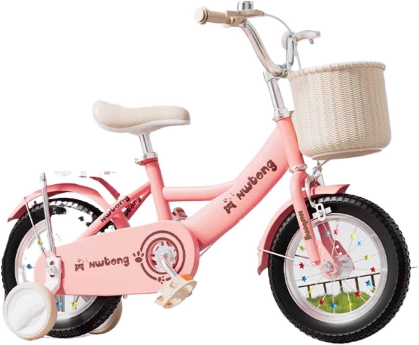 Wiggle Scooter Kids Bike for Girls Ages 3-10 Years, 12-20 Inch Girls' Bikes with Streamers Bell Basket