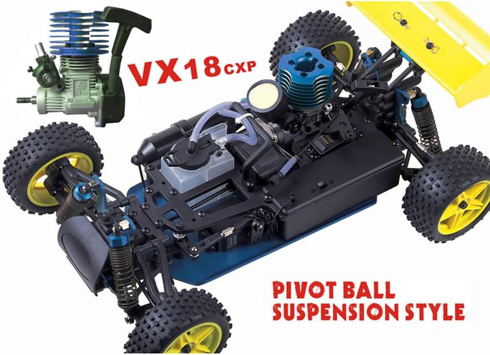 RC Car Two Speed Nitro RC Truck for Adult 1/10 75CC Oil-Powered RC Crawler Truck 90KM/H Fast 4WD Hobby Grade Racing Car Off Road Buggy Nitro Gas Power Remote Control Car RC Vehicle 94166